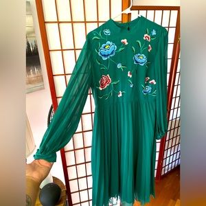 ASOS curve size 12 pleated floral dress.